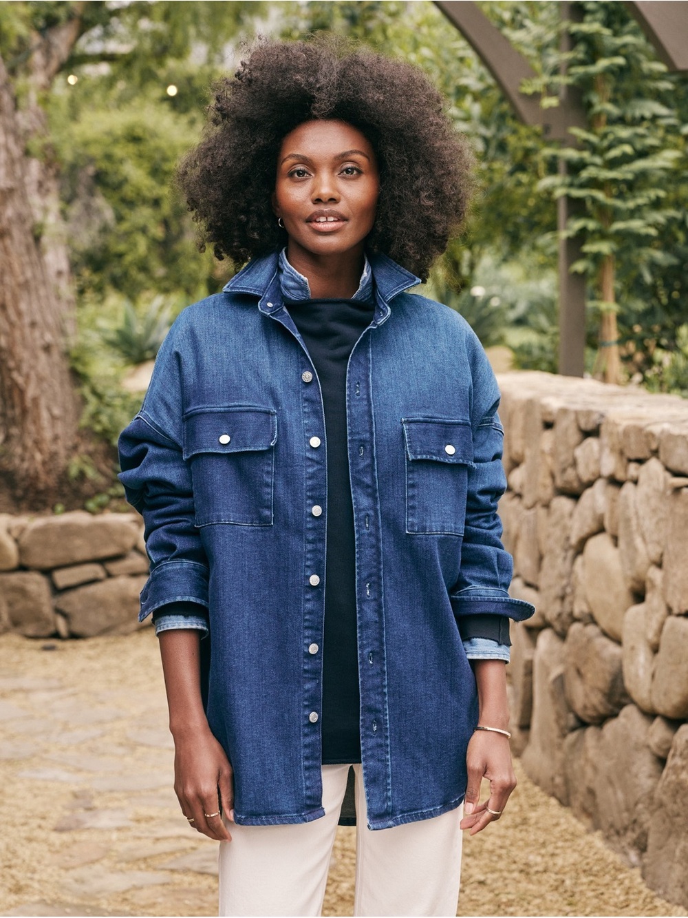 Frank & Eileen McLoghlin Shirt in Stretch Denim - XS/S